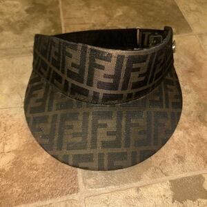 Fendi Brown Monogram Visor Authentic